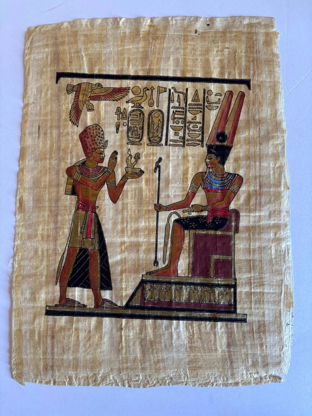 RARE Hand-painted Egyptian papyrus artwork